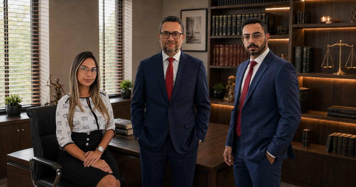 Equipe de advogados em reunião — Pup & Gouveia Advogados
